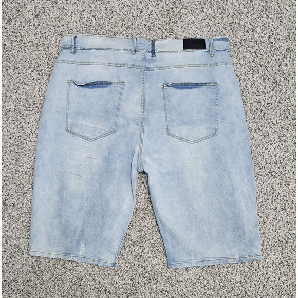 Evolution In Design Slim Denim Shorts Men’s 48W (44x14) Hip Hop Streetwear Y2K - Picture 7 of 7
